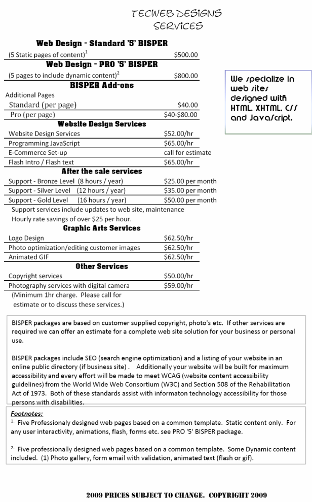 2009 Rates